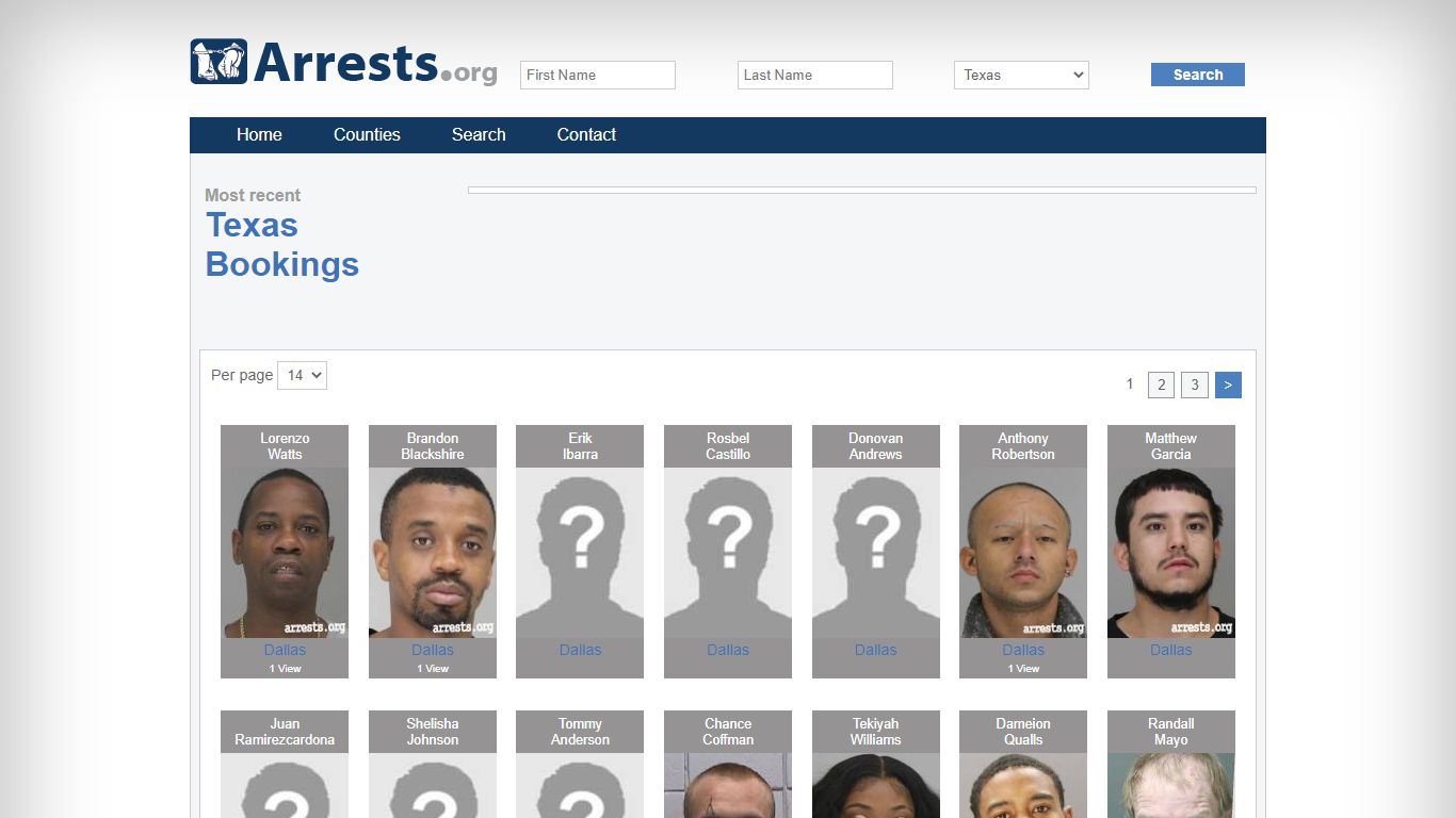 Texas Arrests and Inmate Search